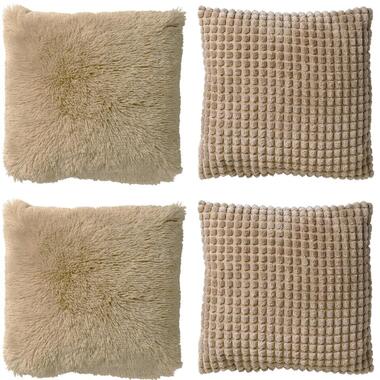KUSSENSET - 4-delig - Cosy Favourites - 45x45 cm - inclusief binnenkussens - bei product
