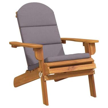 vidaXL - Chaise de jardin Adirondack - Coussins - Brun - Acacia - 75x84x90 cm product