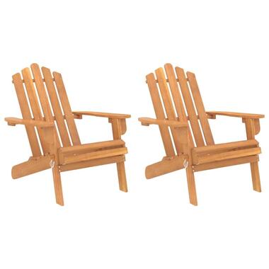 vidaXL - Chaises Adirondack de jardin - Brun - Bois massif d'acacia - 2 pcs product