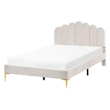 SAUVIAN - Bed - Gebroken wit - 120 x 200 cm - Fluweel product