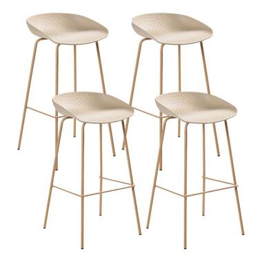 Lot de 4 chaises de bar VENLO Beige product