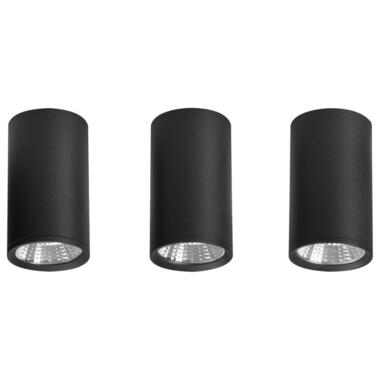 BARCALA - Plafondlamp set van 3 - Zwart - Metaal product