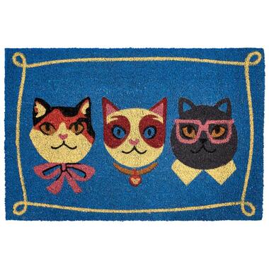 Paillasson MOJICAP Multicolore 60 x 90 cm Chat Fibre de coco product