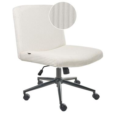 Chaise de bureau GEDDES Velours côtelé Blanc product