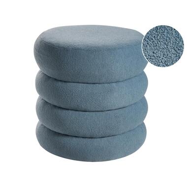 Pouf SUMPTER Bouclé Bleu product