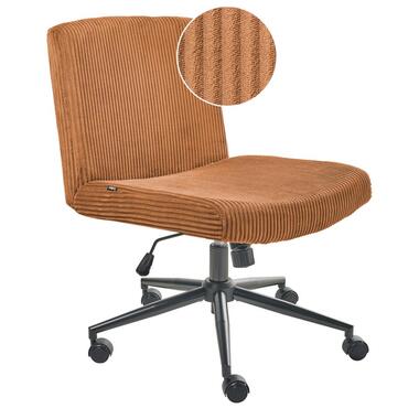 Chaise de bureau GEDDES Velours côtelé Marron doré product