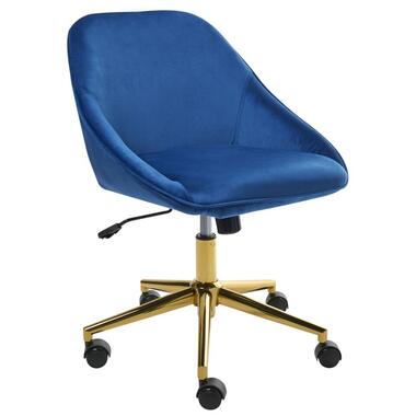 Chaise de bureau BARDSDALE Velours Bleu marine product