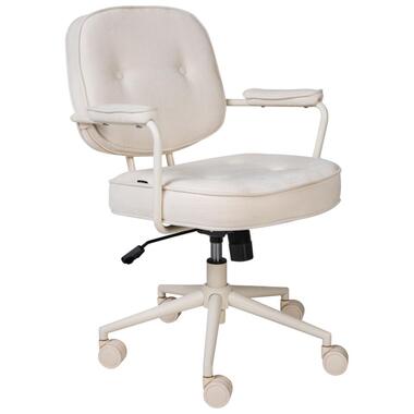 Chaise de bureau PARAMUS Tissu Blanc cassé product