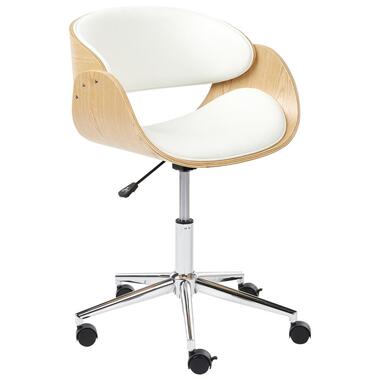 PALATKA - Bureaustoel - Lichthout/Zwart - Kunstleer product