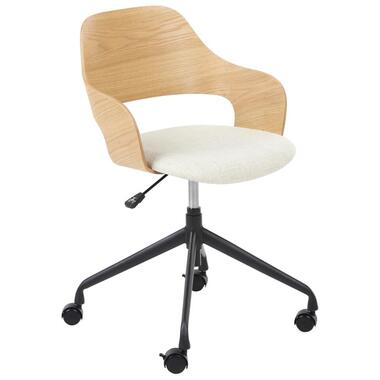 Chaise de bureau NOVATO Lin synthétique Beige clair product