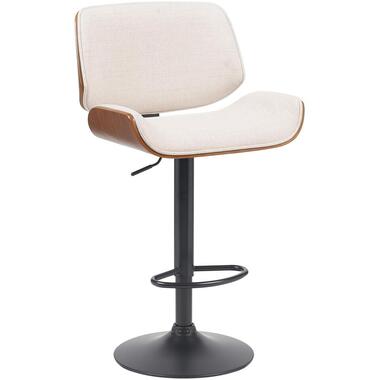 CLP Tabouret de bar Beverley Noir Cadre - Tissu - Noyer / Crème product