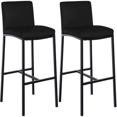 CLP Lot de 2 Tabouret de bar Freeport Noir Cadre - Similicuir - Noir product
