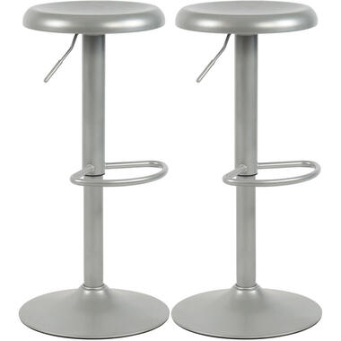CLP Set van 2 Barkruk Williston Metaal - zilver product