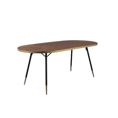Puur - Lomma eettafel hout 200 cm - bruin/goud product