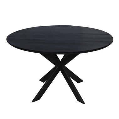 StarFurn Eettafel Zwart Hout - 130x130x76cm - Ferris product