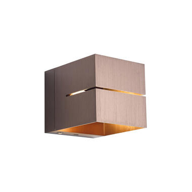 Qazqa wandlampen joris groove bruin geïntegreerde led product