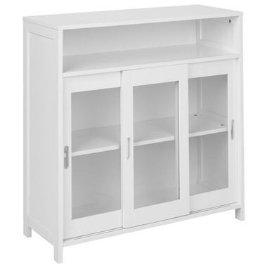 CRABTREE - Glazen vitrinekast - Wit - MDF product