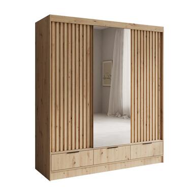 Meubella Venn - Armoire à portes coulissantes - Chêne - 180x60x204 cm product
