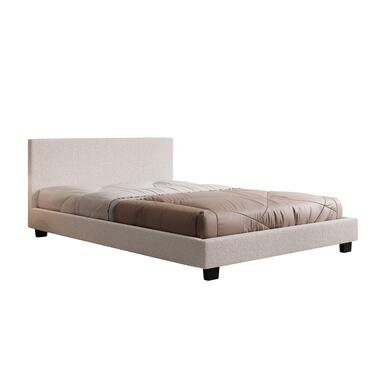 Meubella Lit double George - Tissu Teddy blanc - 140 x 200 cm product