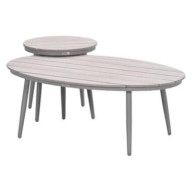 Tables d'appoint Garden Impressions Lucas taupe - aspect teck - 2 pièces product