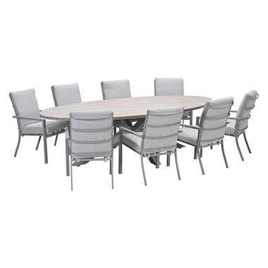Ensemble de jardin Senja - Tulli - sable de la vallée - 280x140 cm - 9 pièces product