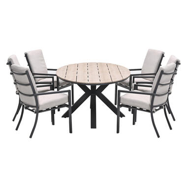 Ensemble de jardin Senja - Tulli - sable du désert - 220x115 cm - 7 pièces product