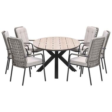 Ensemble de jardin Aleria - Tulli - taupe - 220x115 cm - 7 pièces product