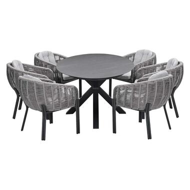 Ensemble de jardin Padula - Scot - Gris Napoli - 230x115 - 7 pièces product
