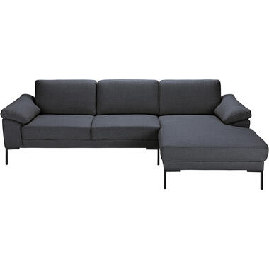 Zetel Tom met chaise longue links - Basel - antraciet product