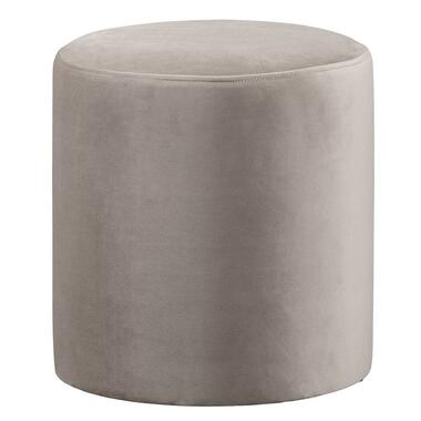 Repose-pied Wenen - velours - taupe - 40xØ37 cm product