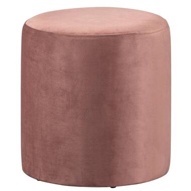 Repose-pied Wenen - velours - rose - 40xØ37 cm product