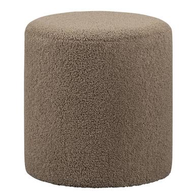Repose-pied Wenen - tissu Teddy taupe - 40xØ37 cm product