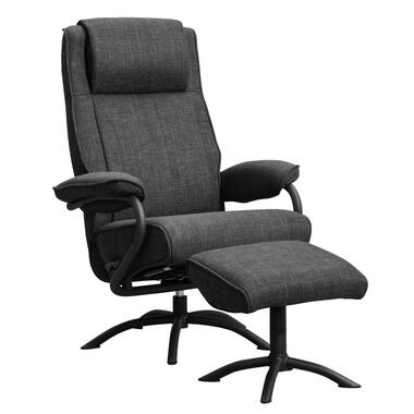 Relaxfauteuil Vincent incl. hocker - antracietkleur product