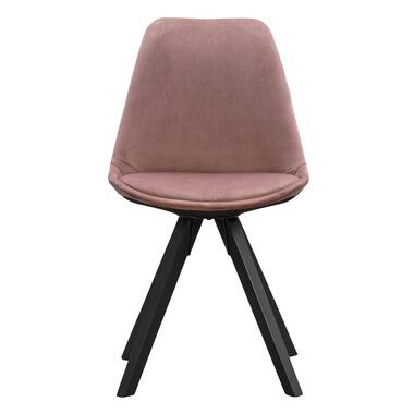 Chaise de salle à manger Senja - velours rose - bois noir product