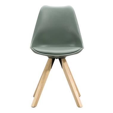 Chaise de salle à manger Senja - plastique vert - bois de couleur naturelle product