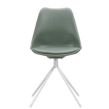 Chaise de salle à manger Senja - plastique vert - métal blanc product