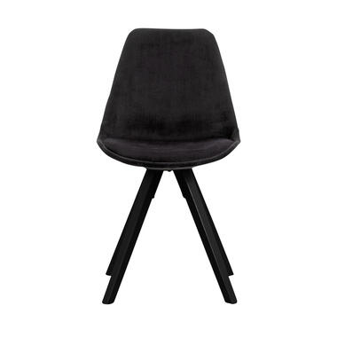 Chaise de salle à manger Senja - velours noir - bois noir product