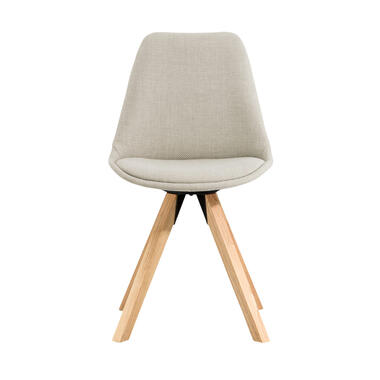 Chaise de salle à manger Senja - tissu de couleur sable - bois naturel product