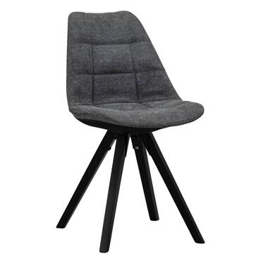 Chaise de salle à manger Senja - anthracite/à carreaux - bois noir product