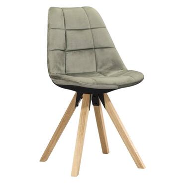 Chaise de salle à manger Senja - vert/à carreaux - bois naturel product