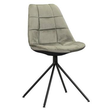 Chaise de salle à manger Senja - vert/à carreaux - métal noir product
