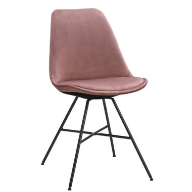 Chaise de salle à manger Senja - velours/rose - pied croisé product