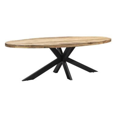 Table de salle à manger Trevor ovale - brun/noir - 78x240x120 cm product