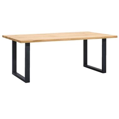 Table de salle à manger Houston pieds U - 75x180x90 cm - chêne/noir product