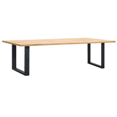 Table de salle à manger Houston pieds U - 75x220x100 cm - chêne/noir product