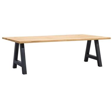 Table de salle à manger Houston pieds A - 75x220x100 cm - chêne/noir product
