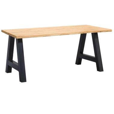 Table de salle à manger tronc Houston pieds A - 75x180x90 cm - chêne/noir product