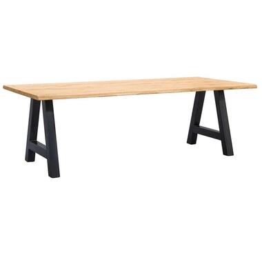 Table de salle à manger tronc Houston pieds A - 75x200x100 cm - chêne/noir product