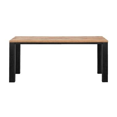 Table de salle à manger Luc - couleur anthracite/chêne - 77x139x90 cm product