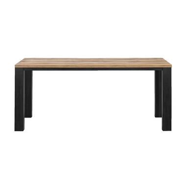 Table de salle à manger Luc - couleur anthracite/chêne - 77x159x90 cm product